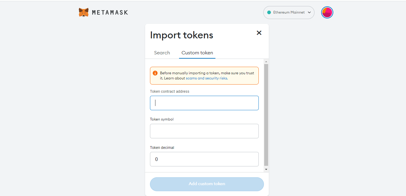 Crear una nueva red en Metamask